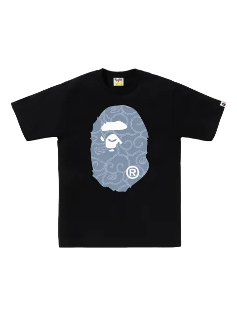 A BATHING APE® playera con logo estampado
