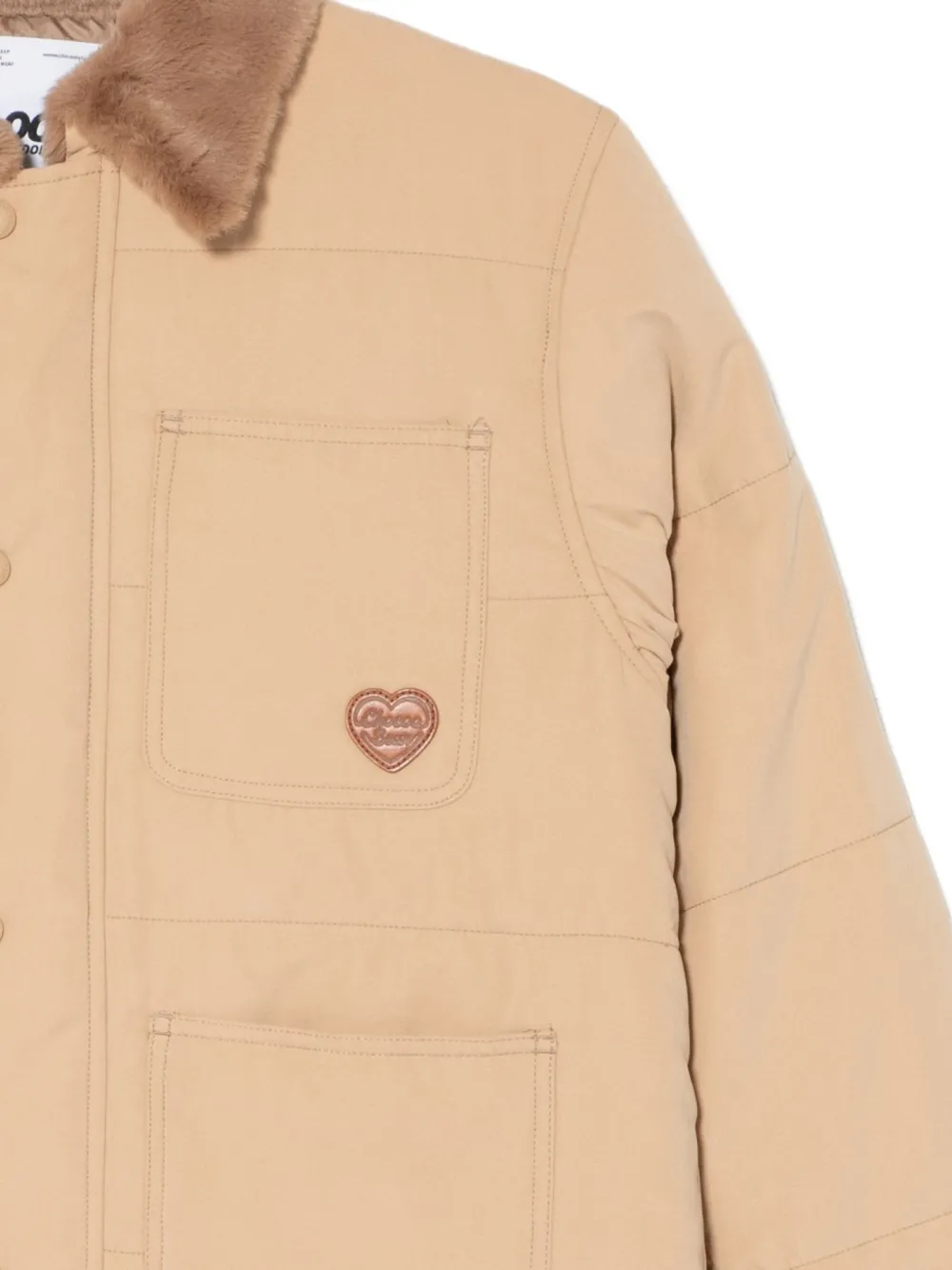 Chocoolate Jacke Mit Logo-patch In Brown