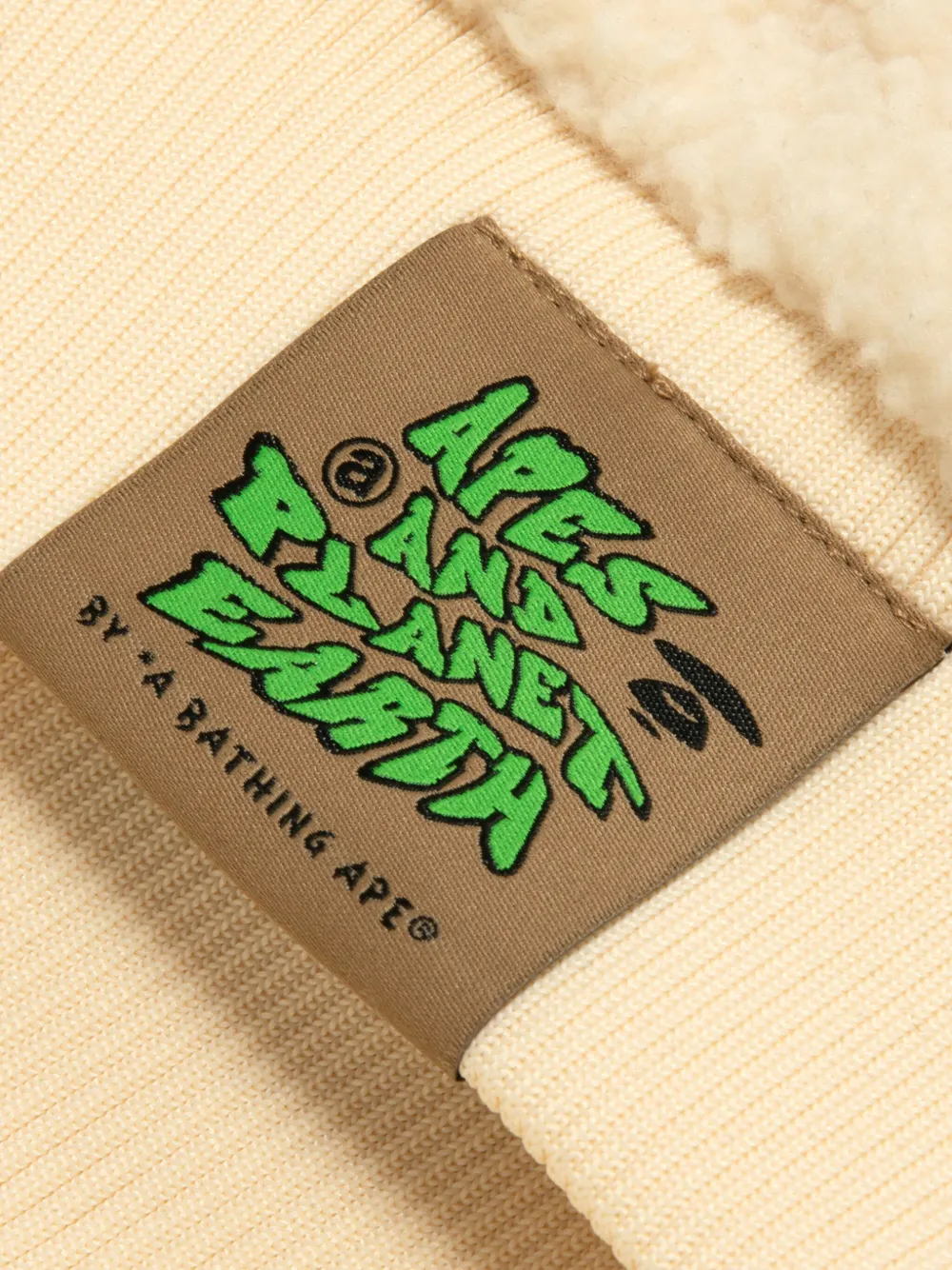 AAPE BY *A BATHING APE Jack met geborduurde rits Beige