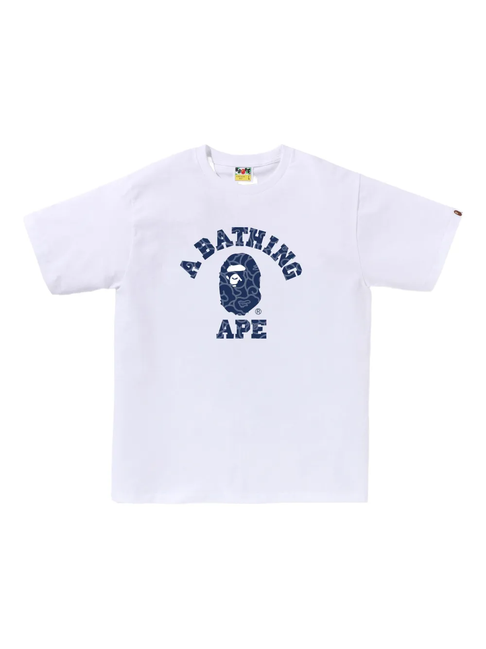 A BATHING APE® playera con logo estampado | blanco | Image 1