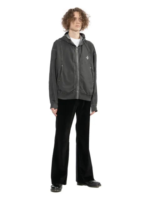 FIVE CM 灯芯绒贴花连帽衫