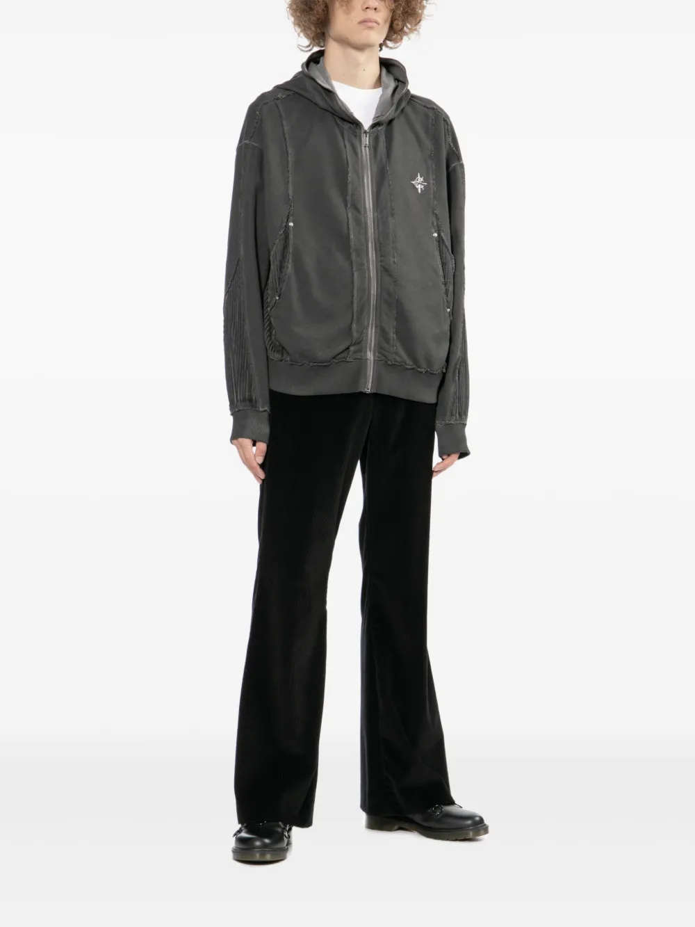 FIVE CM corduroy-patch hoodie | Hoodies | Image 2