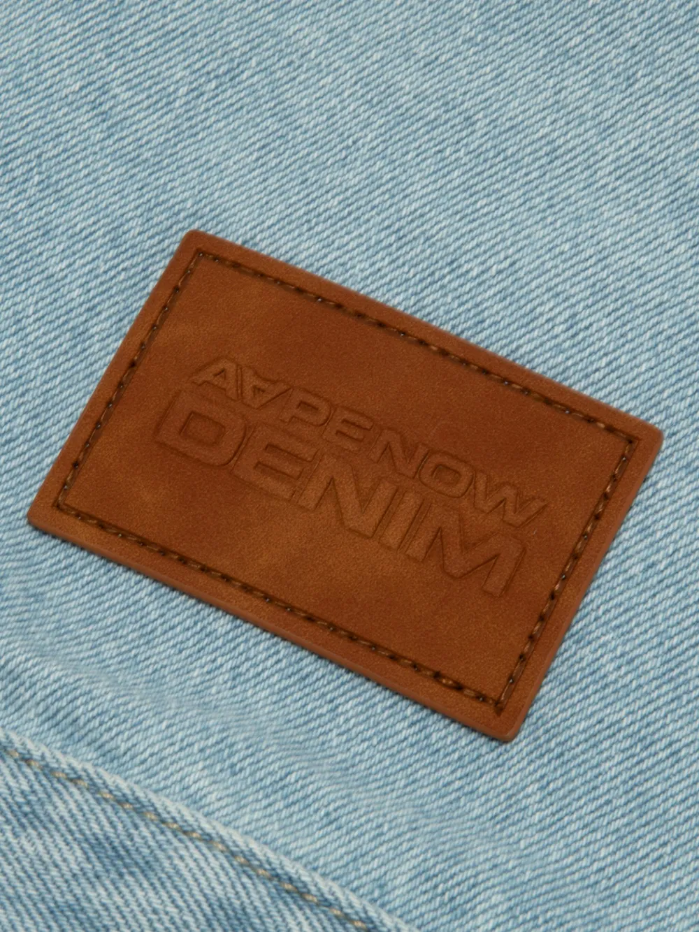 Aape By A Bathing Ape Hooded Denim Jacket In Blue