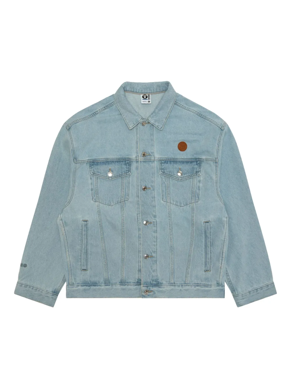 Aape By A Bathing Ape Hooded Denim Jacket In Blue