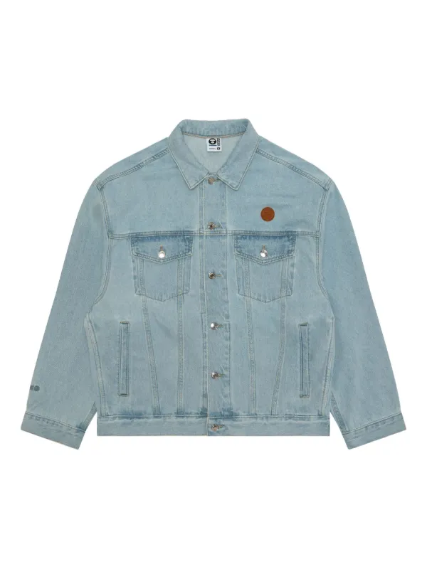 AAPE BY *A BATHING APE® Hooded Denim Jacket | Blue | FARFETCH