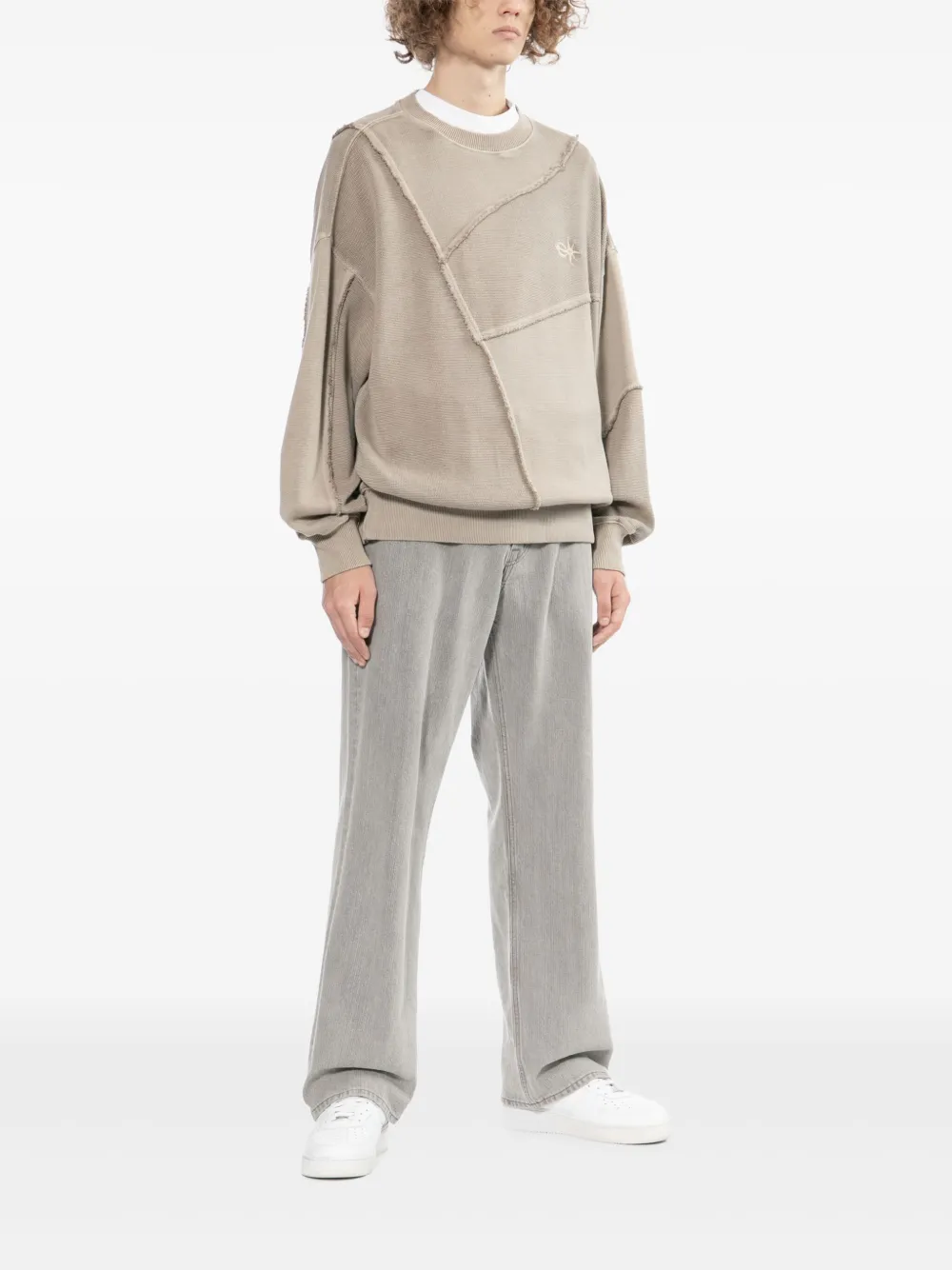 FIVE CM Sweater met logopatch - Beige