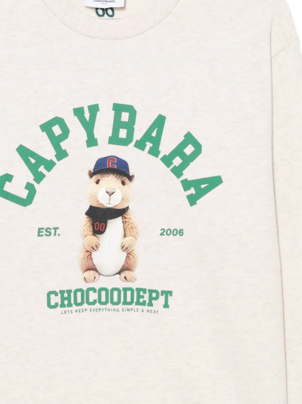 Chocoolate Graphic-print Sweatshirt In Neutral