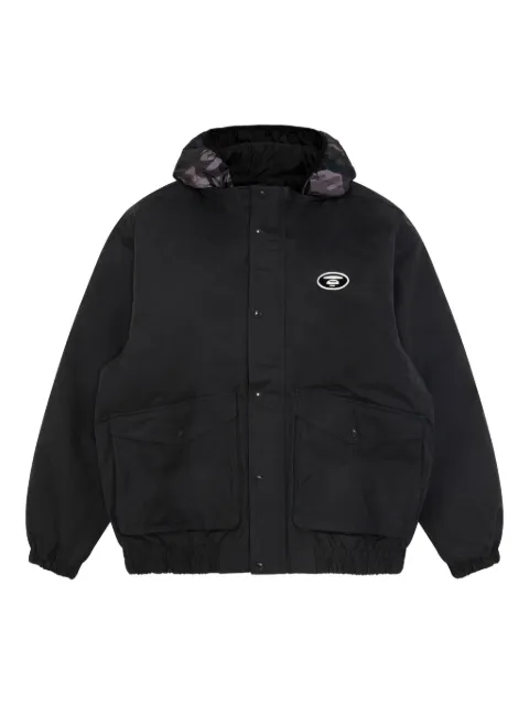 AAPE BY *A BATHING APE® chamarra con capucha y parche del logo