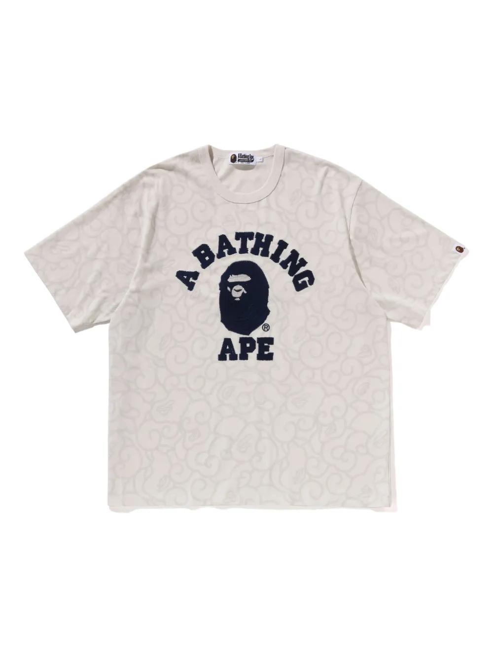 A BATHING APE® logo-embroidery T-shirt | Neutrals | Image 1