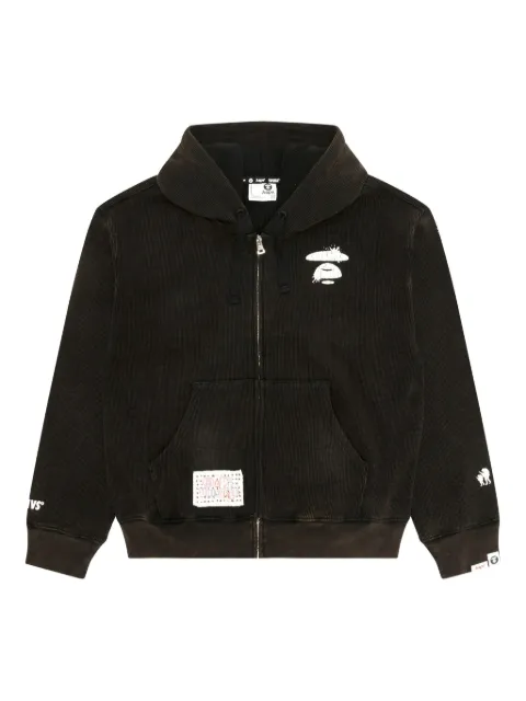 AAPE BY *A BATHING APE® zip-fastening graphic-print hoodie