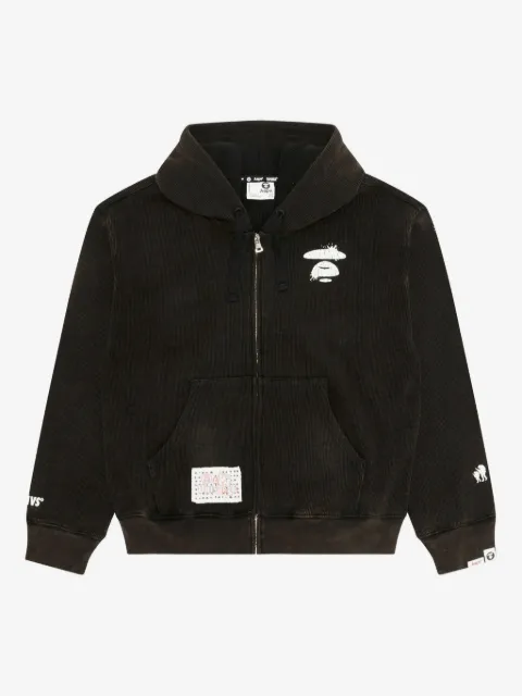 A BATHING APE® hoodie imprimé à fermeture zippée