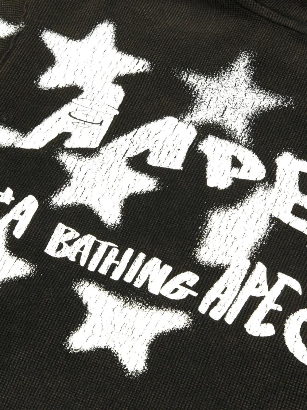 AAPE BY *A BATHING APE Hoodie met grafische print en ritssluiting Zwart