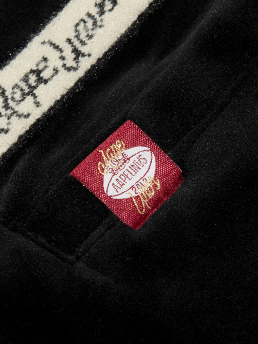 AAPE BY *A BATHING APE Broek met geborduurd logo en band Zwart