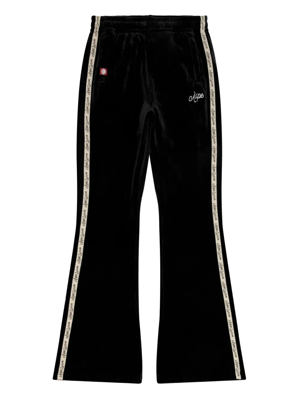 AAPE BY *A BATHING APE® logo-embroidery tape-detail trousers | Black | Image 1