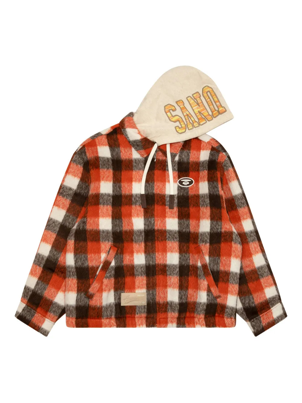 Aape By A Bathing Ape Check Hooded Jacket In Multi