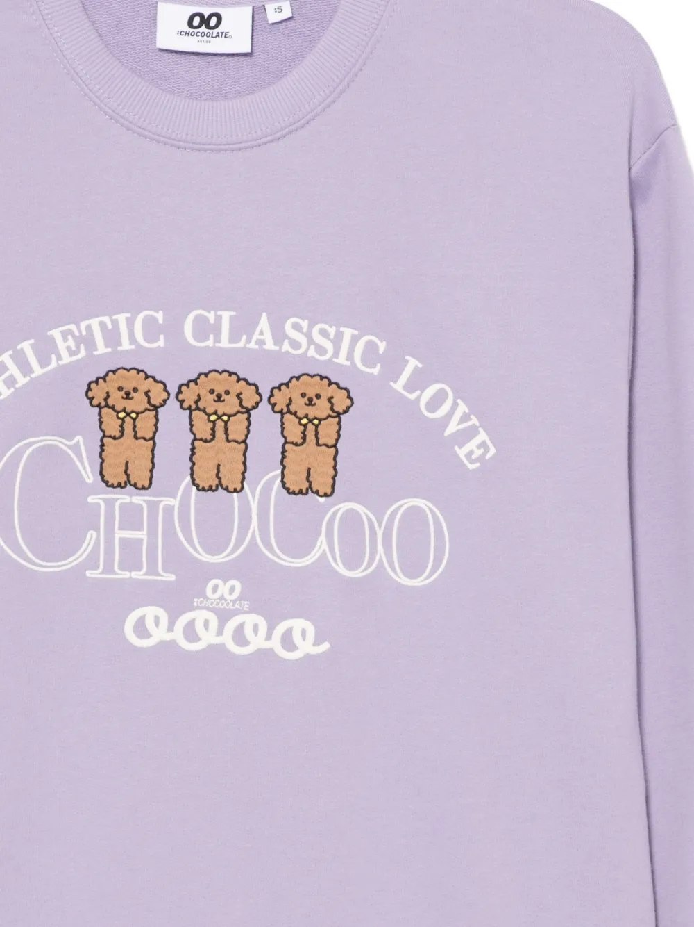 Chocoolate Sweatshirt Mit Welpen-stickerei In Purple