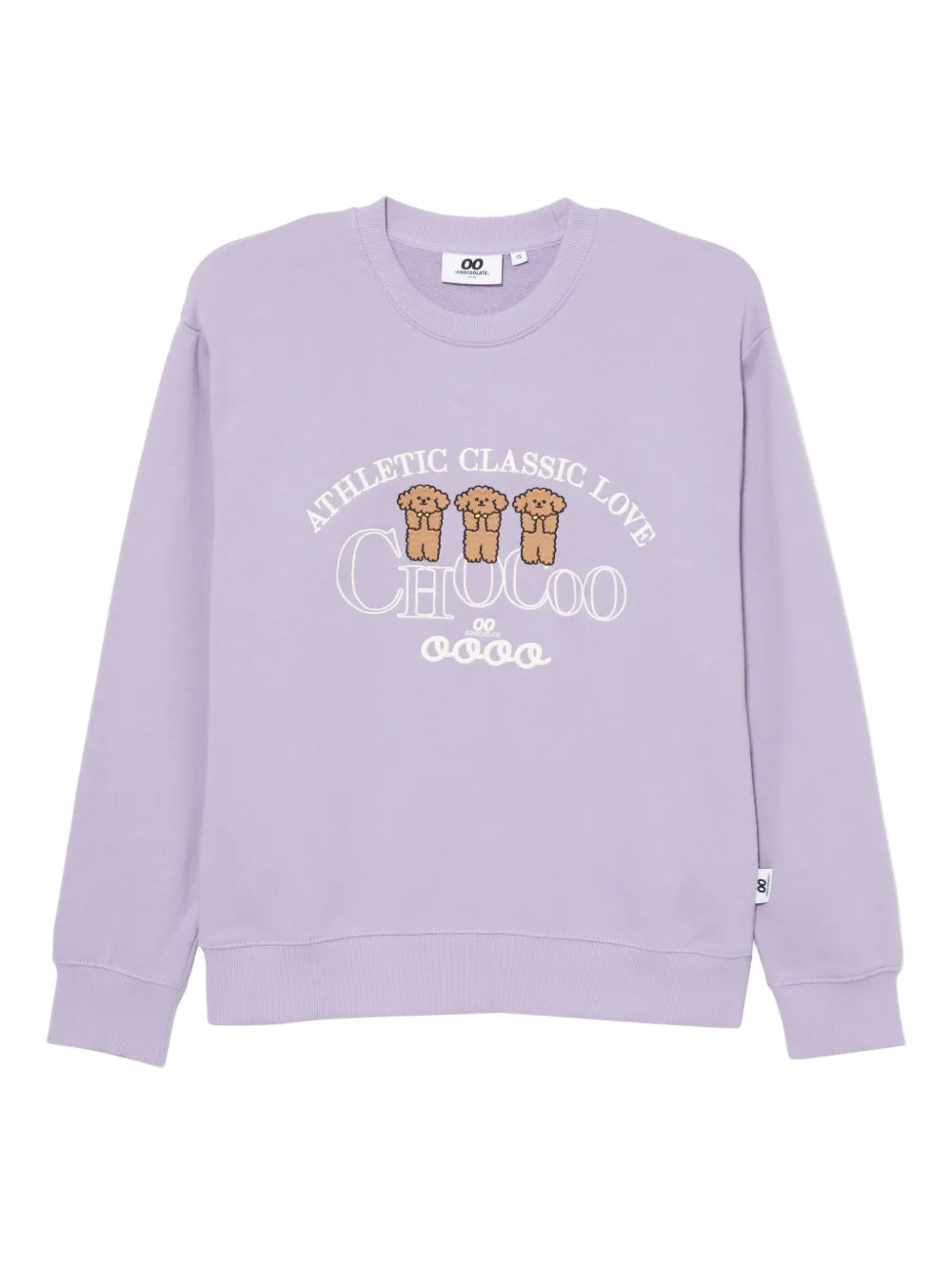 CHOCOOLATE sudadera con cachorro bordado | morado | Image 1