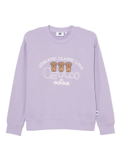 CHOCOOLATE puppy-embroidered sweatshirt