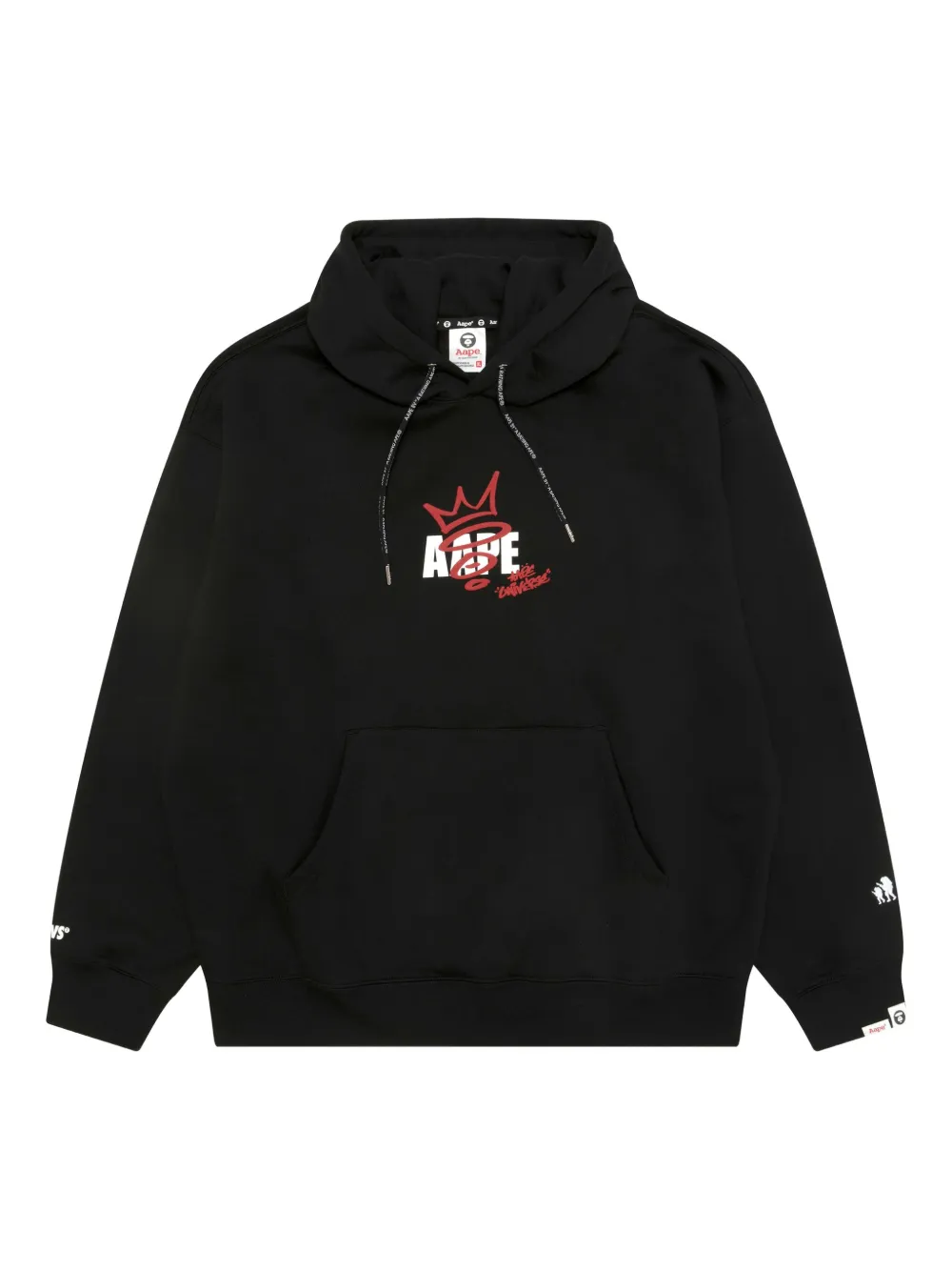 AAPE BY *A BATHING APE® logo-print hoodie | Black | Image 1