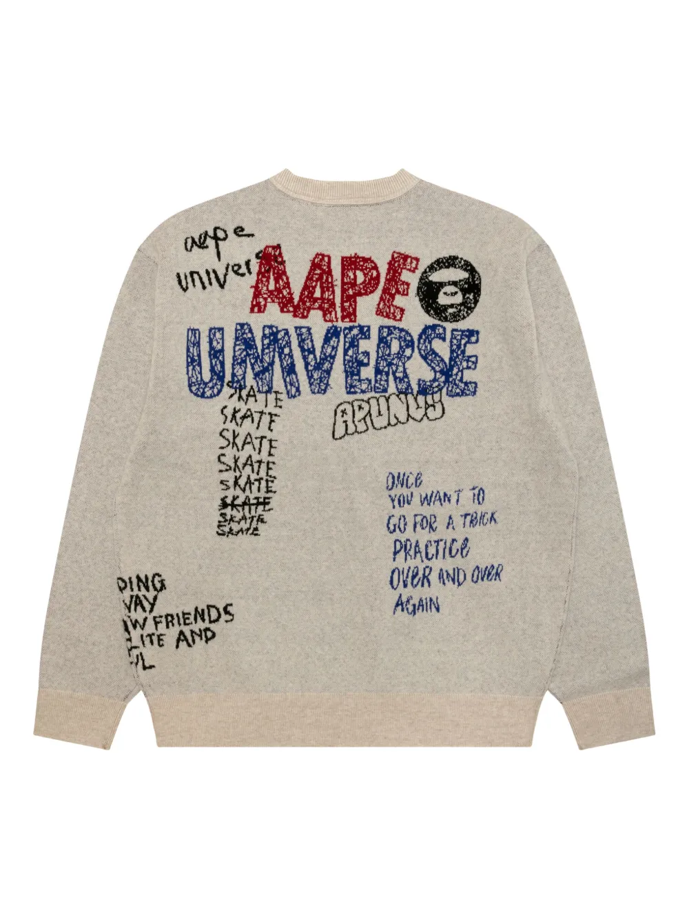 AAPE BY *A BATHING APE Trui met ronde hals - Beige