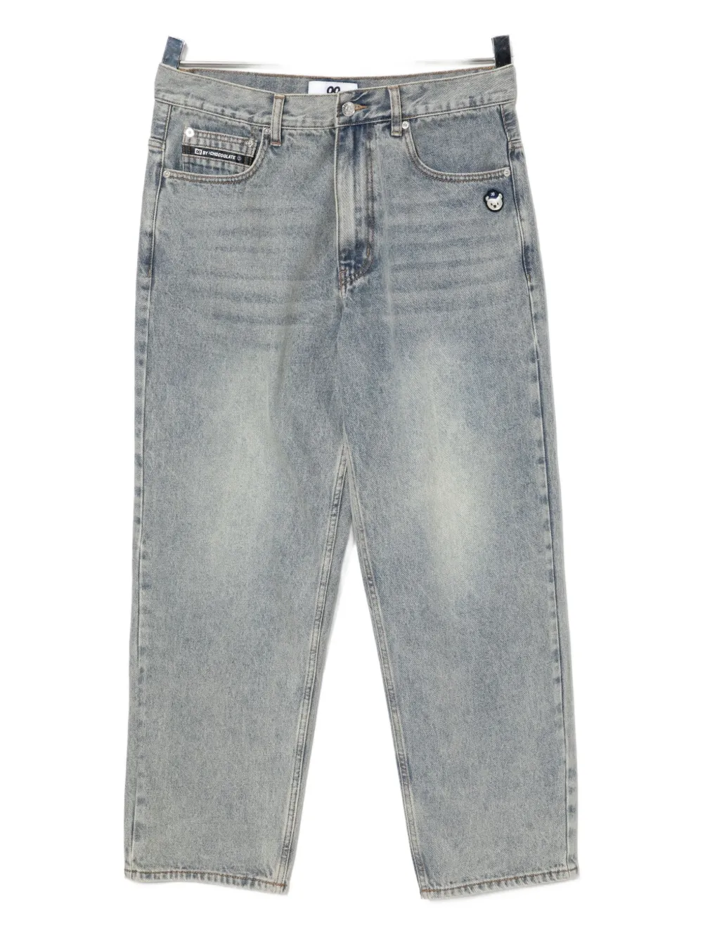 Chocoolate Jeans Mit Bärenstickerei In Blue