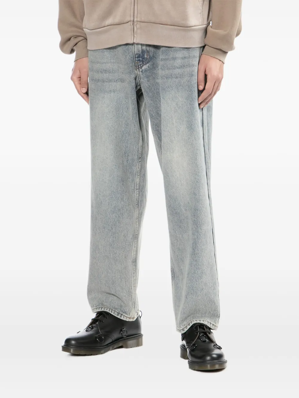 CHOCOOLATE Jeans met geborduurde beer Blauw