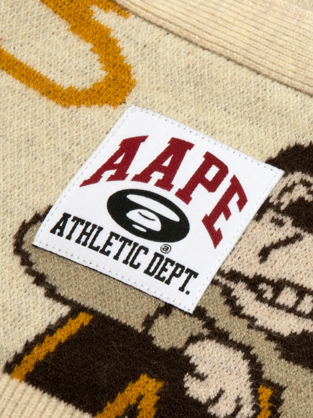 AAPE BY *A BATHING APE Vest met knopen en grafisch design Beige