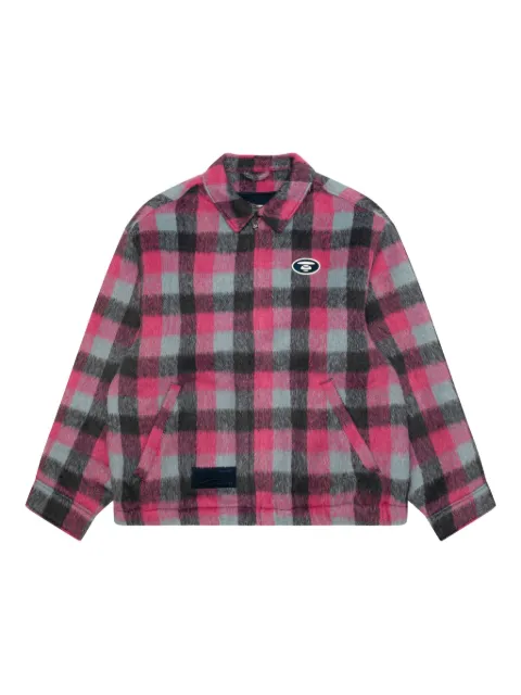 AAPE BY *A BATHING APE® checked zip-up jacket