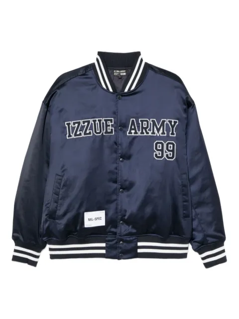 izzue logo-embroidered bomber jacket