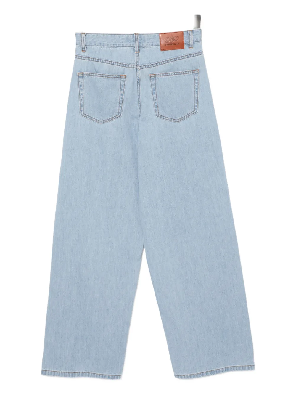 CHOCOOLATE Jeans met logopatch Blauw