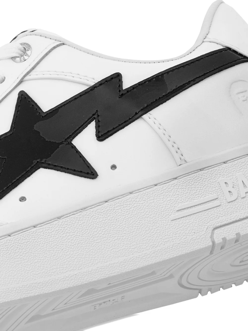 A Bathing Ape Logo-patch Sneakers In White
