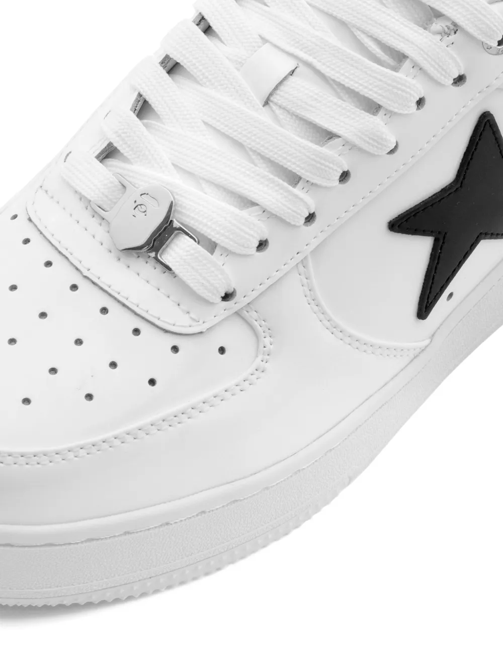 A Bathing Ape Logo-patch Sneakers In White