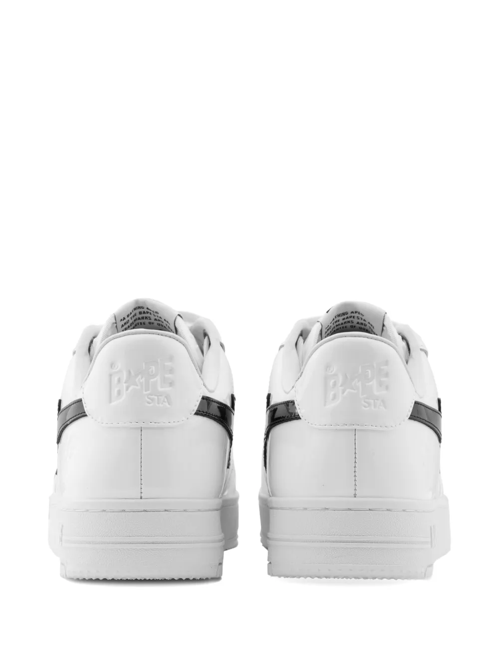 A Bathing Ape Logo-patch Sneakers In White