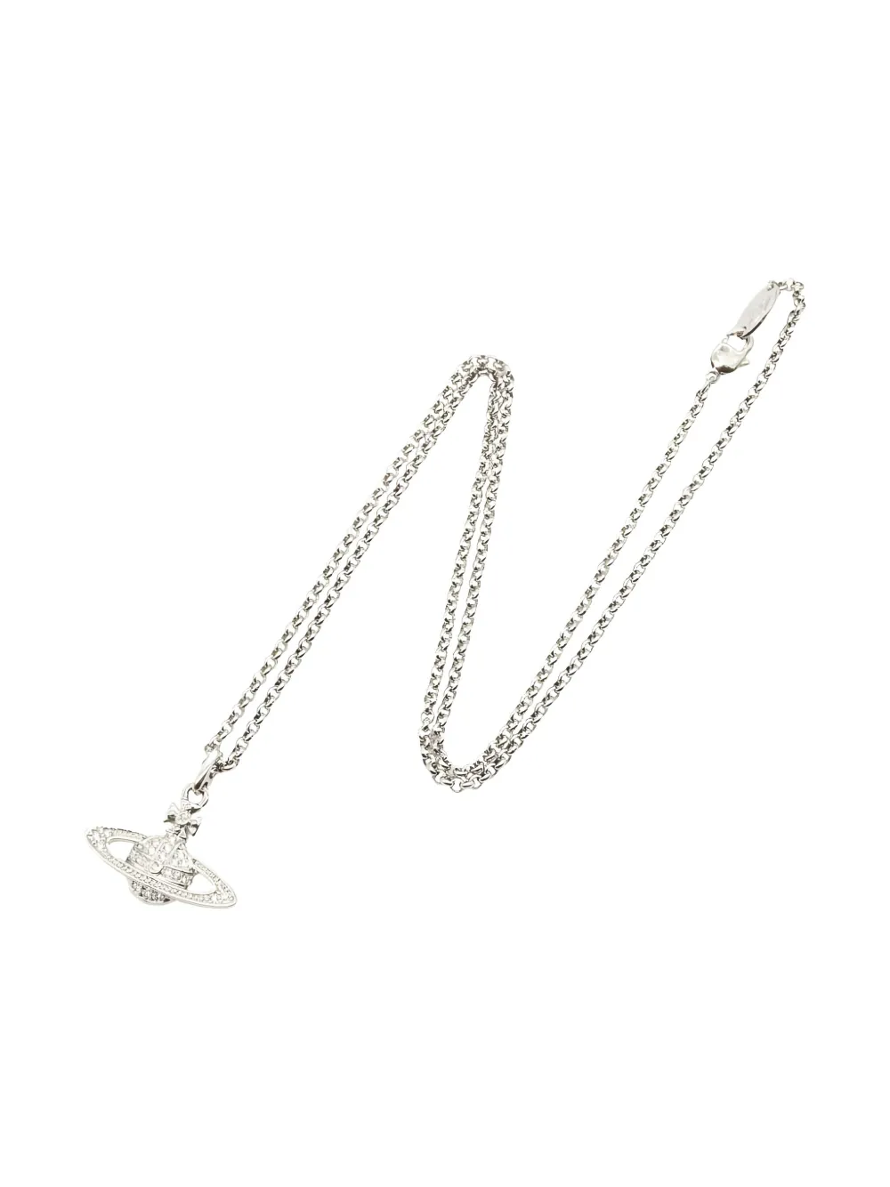 Pre-owned Vivienne Westwood Orb Pendant Necklace In Silver