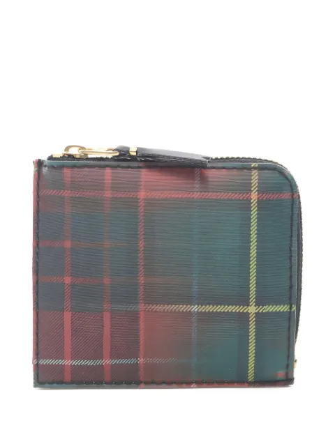 Comme Des Garçons tartan check coin purse