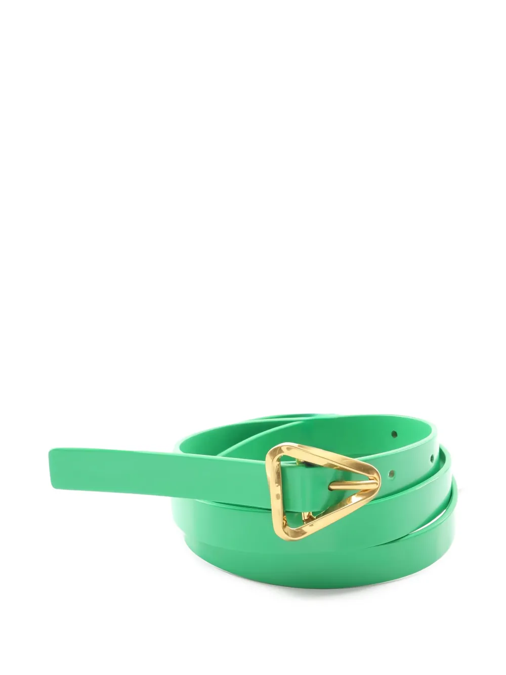Bottega Veneta Pre-Owned 2020s triangle leather belt | Green | Image 1