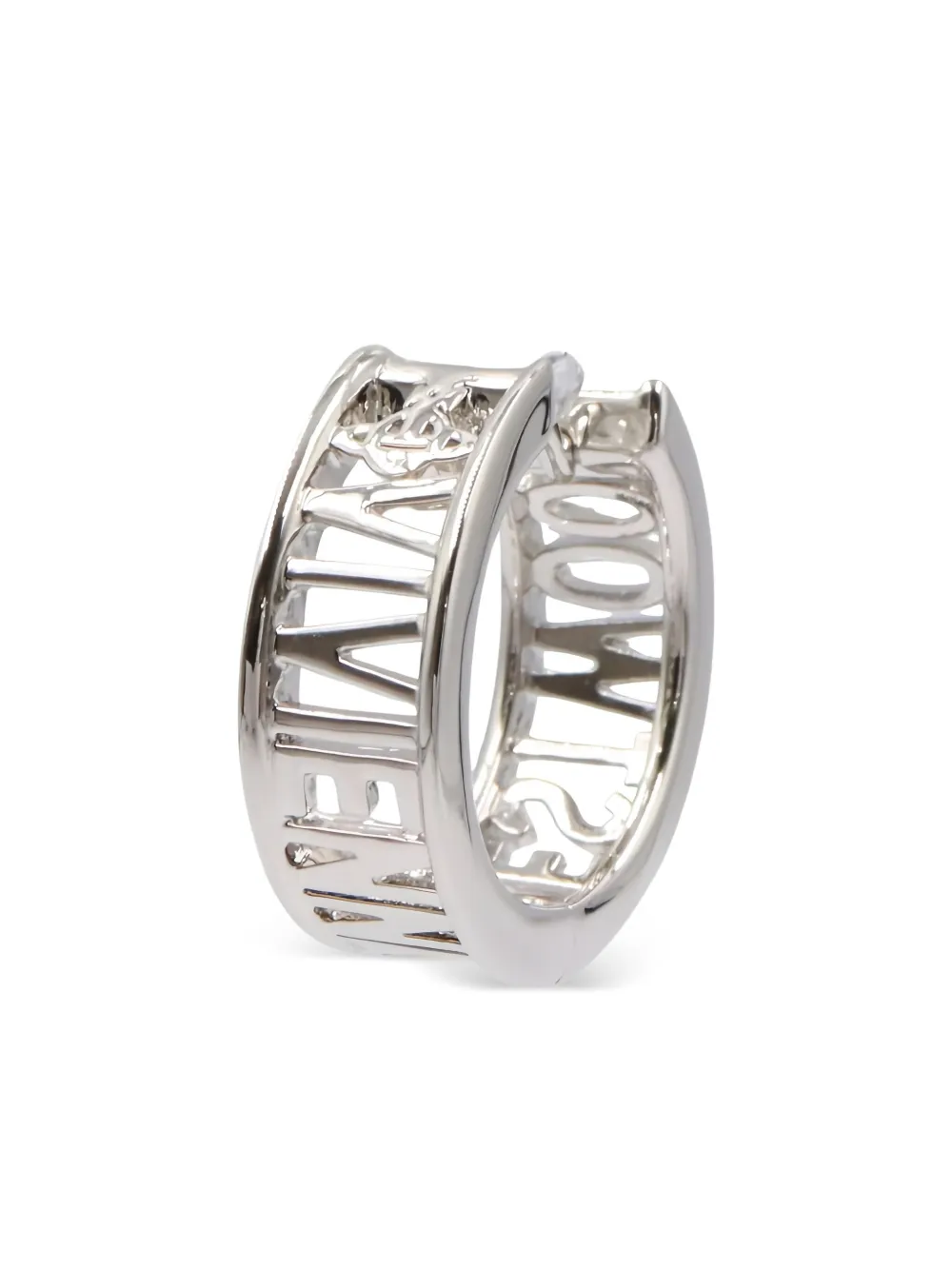 Vivienne Westwood Pre-Owned 2020s lettered hoop earrings | Silver | Image 1