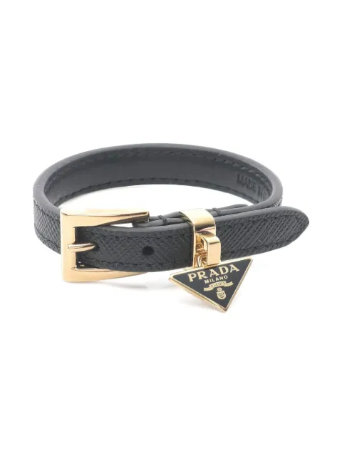 Prada Pre-Owned 2020s Triangle-logo bracelet