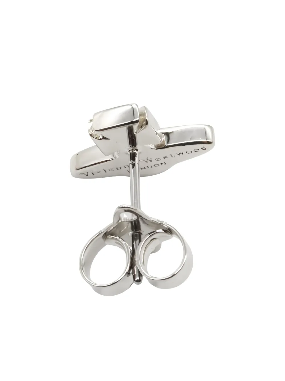 Pre-owned Vivienne Westwood 2020s Orb-motif Earring In Silver