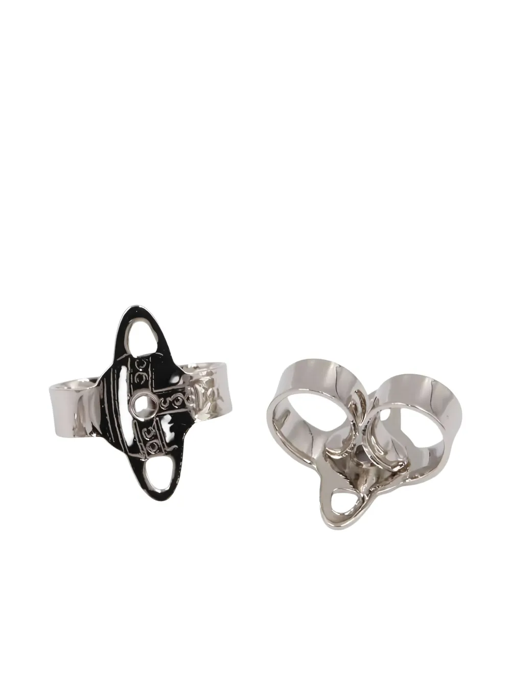Pre-owned Vivienne Westwood 2020s Orb Earrings In Silver