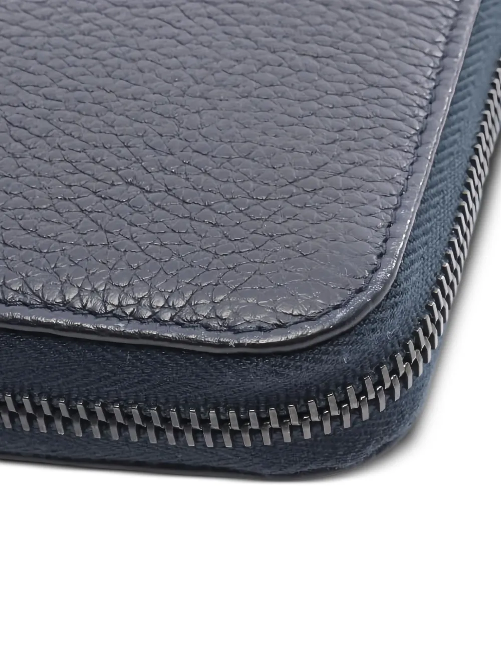 Pre-owned Prada 2010s Round-zipper Leather Wallet In Blue
