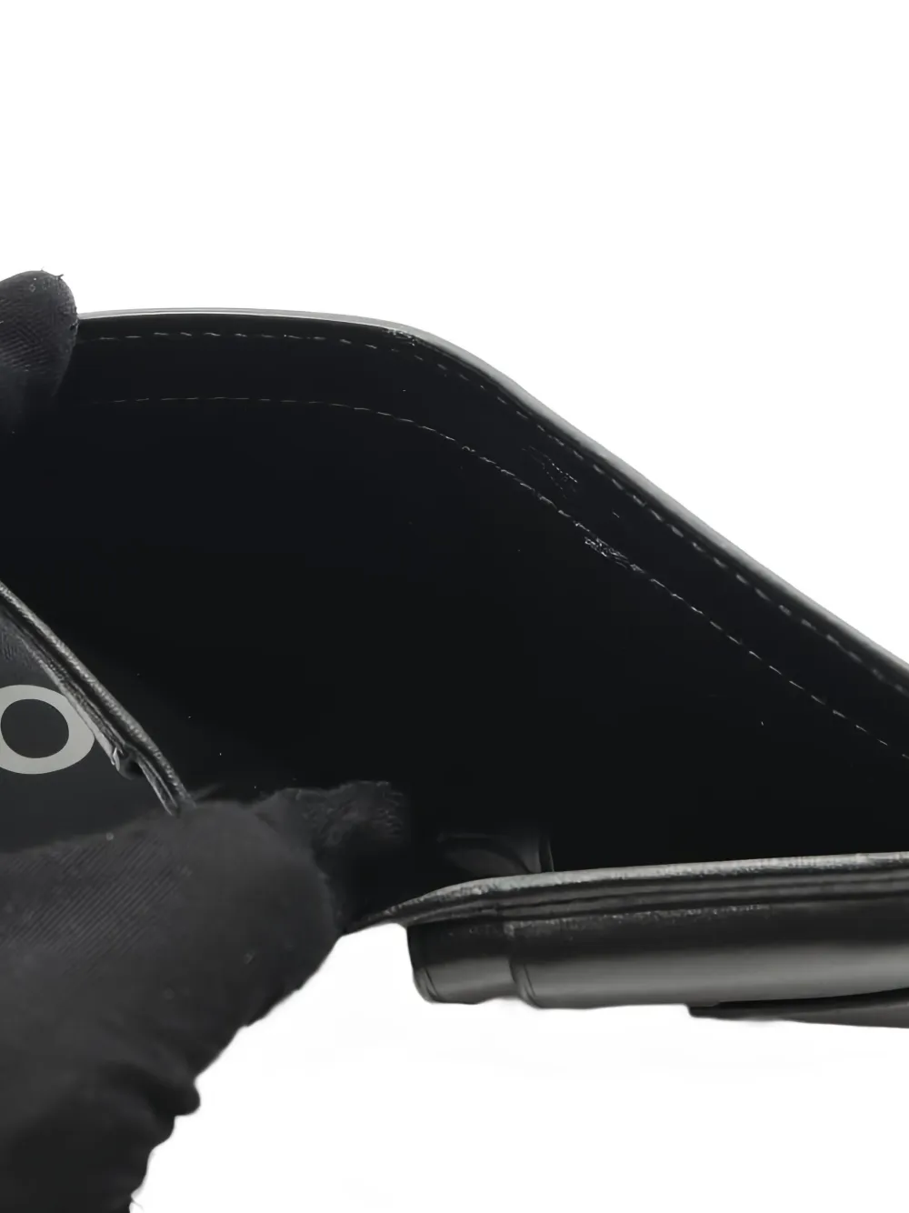 Pre-owned Comme Des Garçons 2020s Bi-fold Leather Wallet In Black