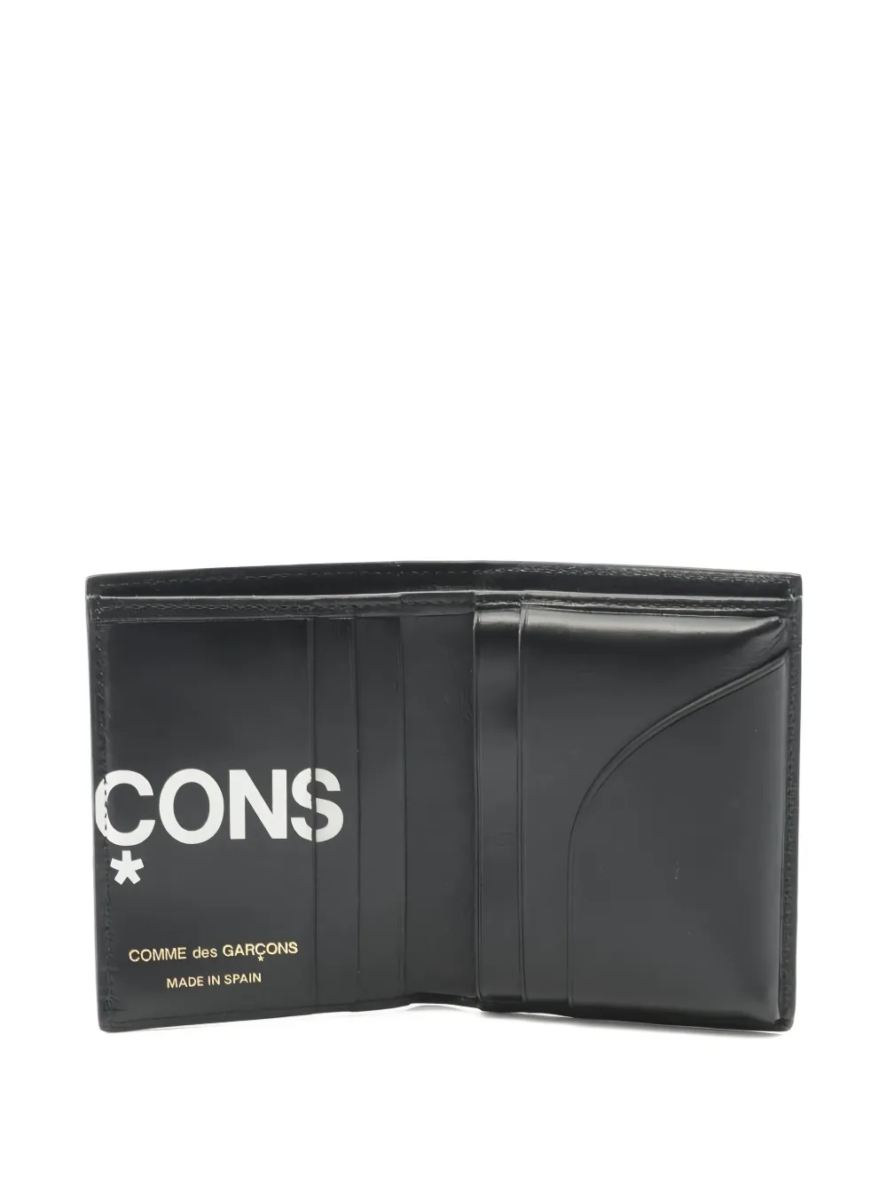 Pre-owned Comme Des Garçons 2020s Bi-fold Leather Wallet In Black