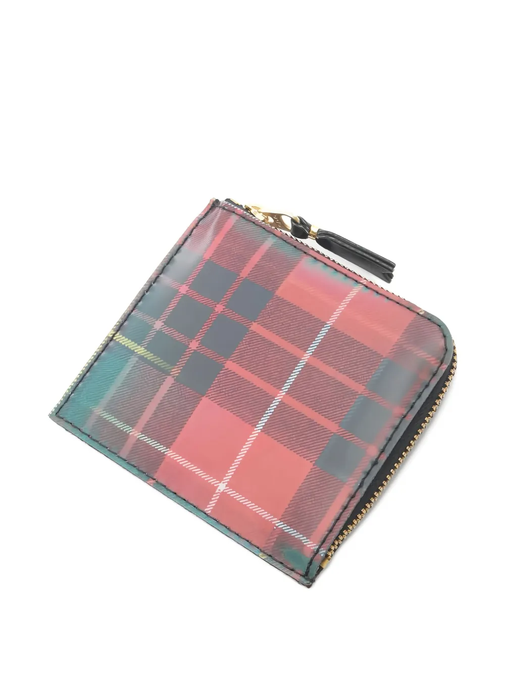 Pre-owned Comme Des Garçons 2020s Tartan-check Coin Purse In Red