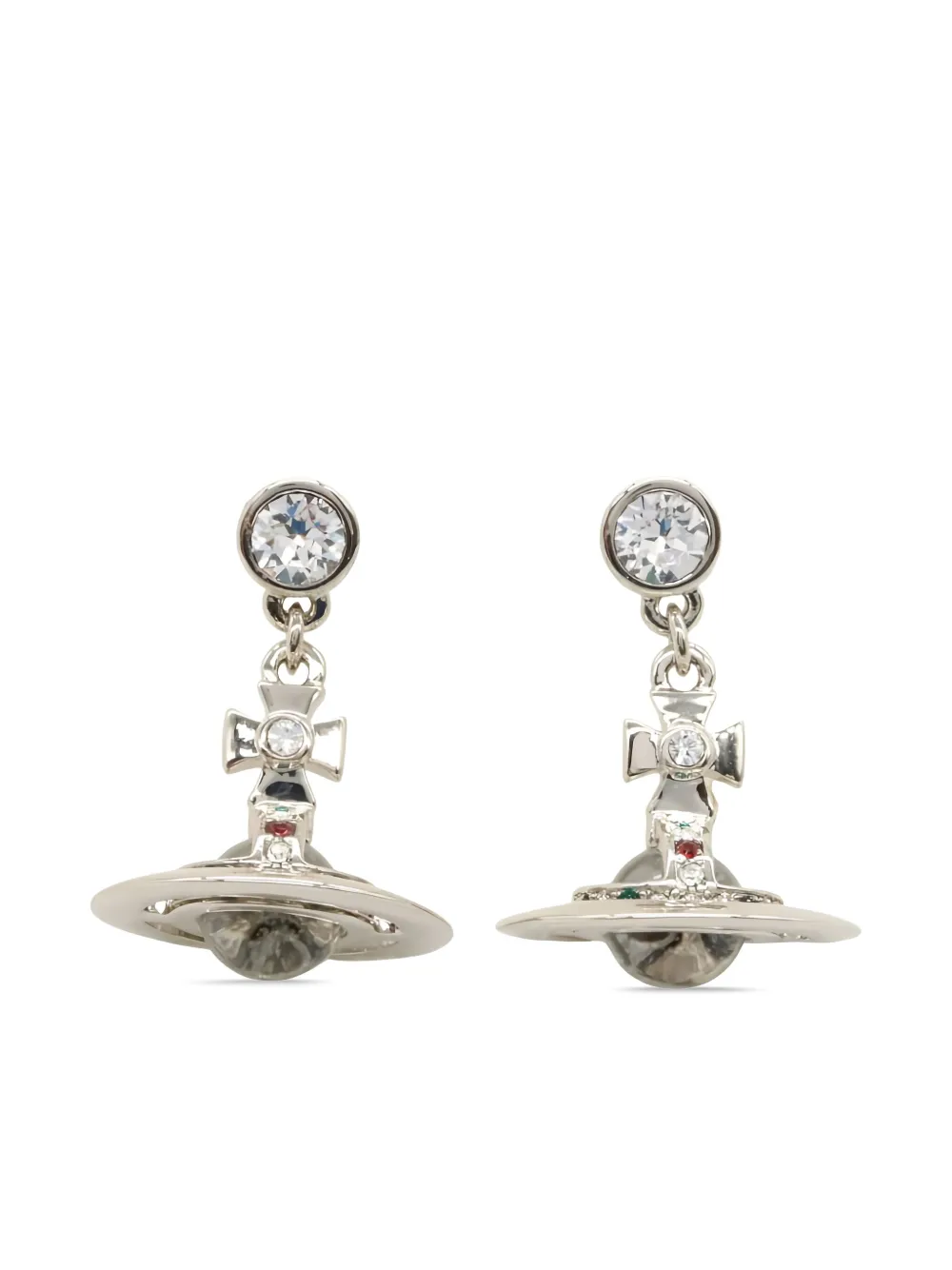 Vivienne Westwood 2020s Orb drop earrings | Silver | Image 1