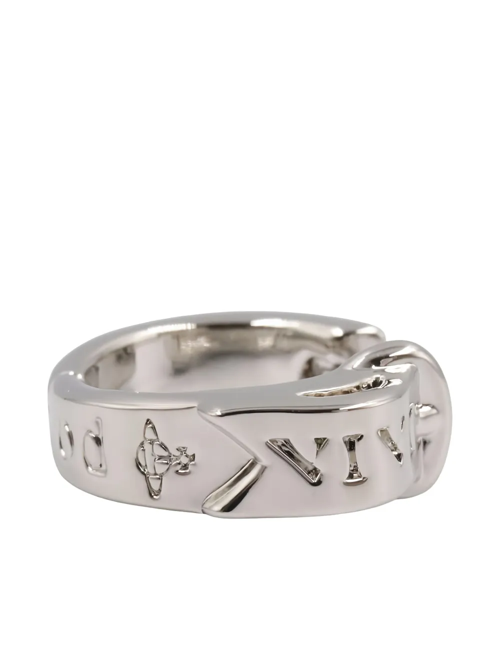 Pre-owned Vivienne Westwood 2020s Engraved Earring In Silver