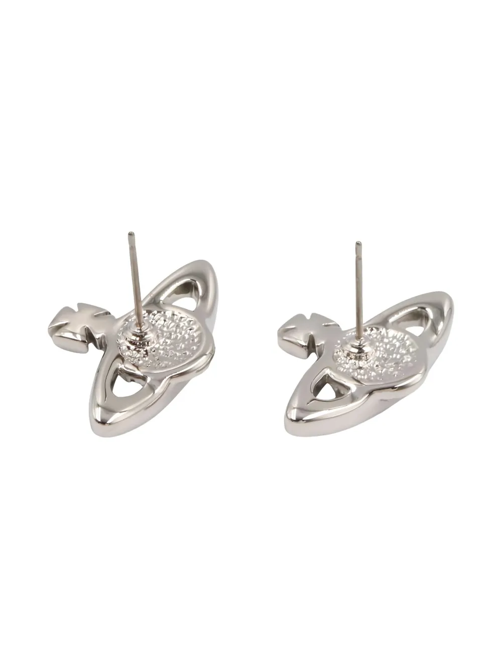 Pre-owned Vivienne Westwood 2020s Orb Stud Earrings In Silver