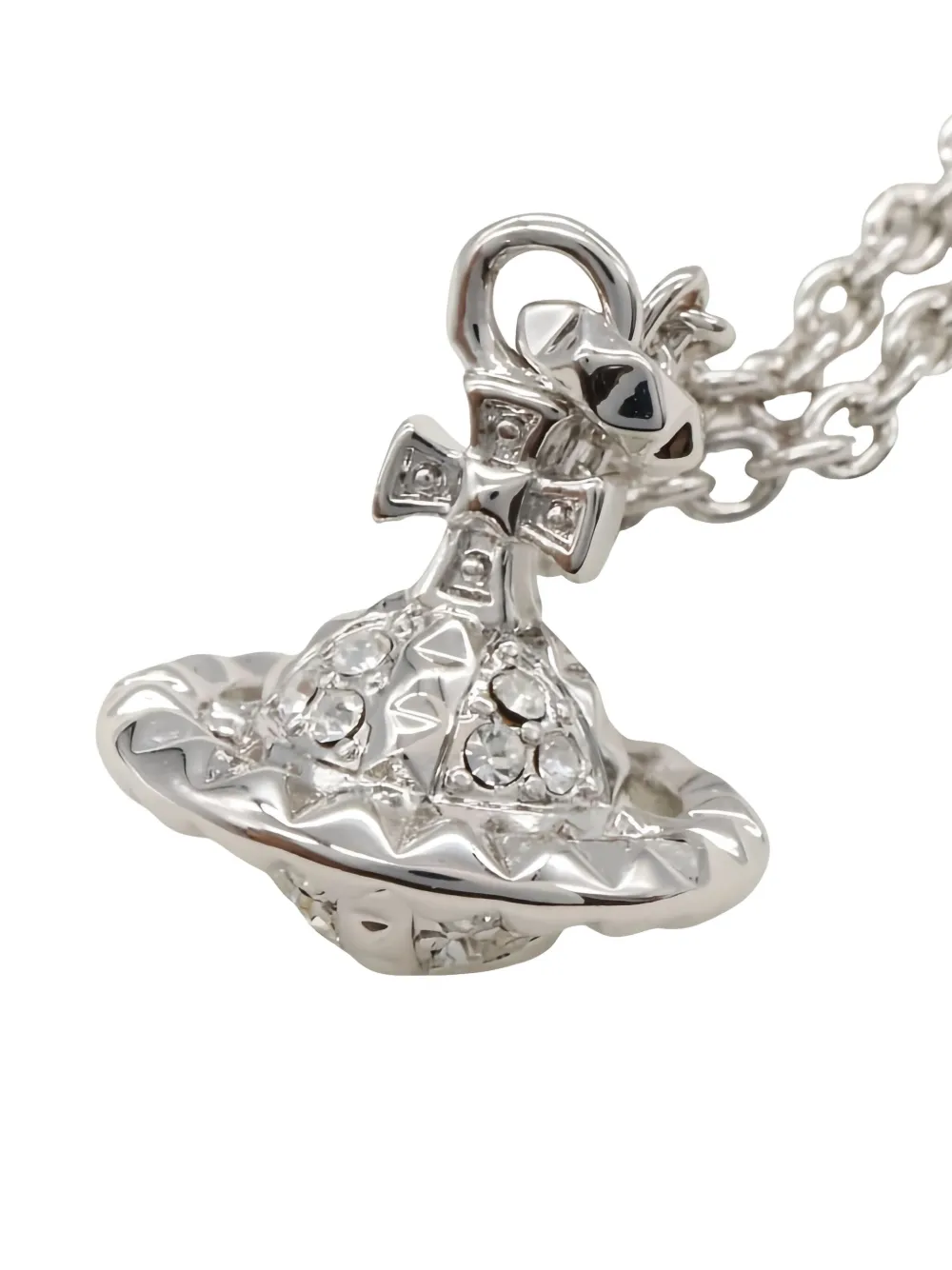 Pre-owned Vivienne Westwood 2020s Orb-pendant Necklace In Silver