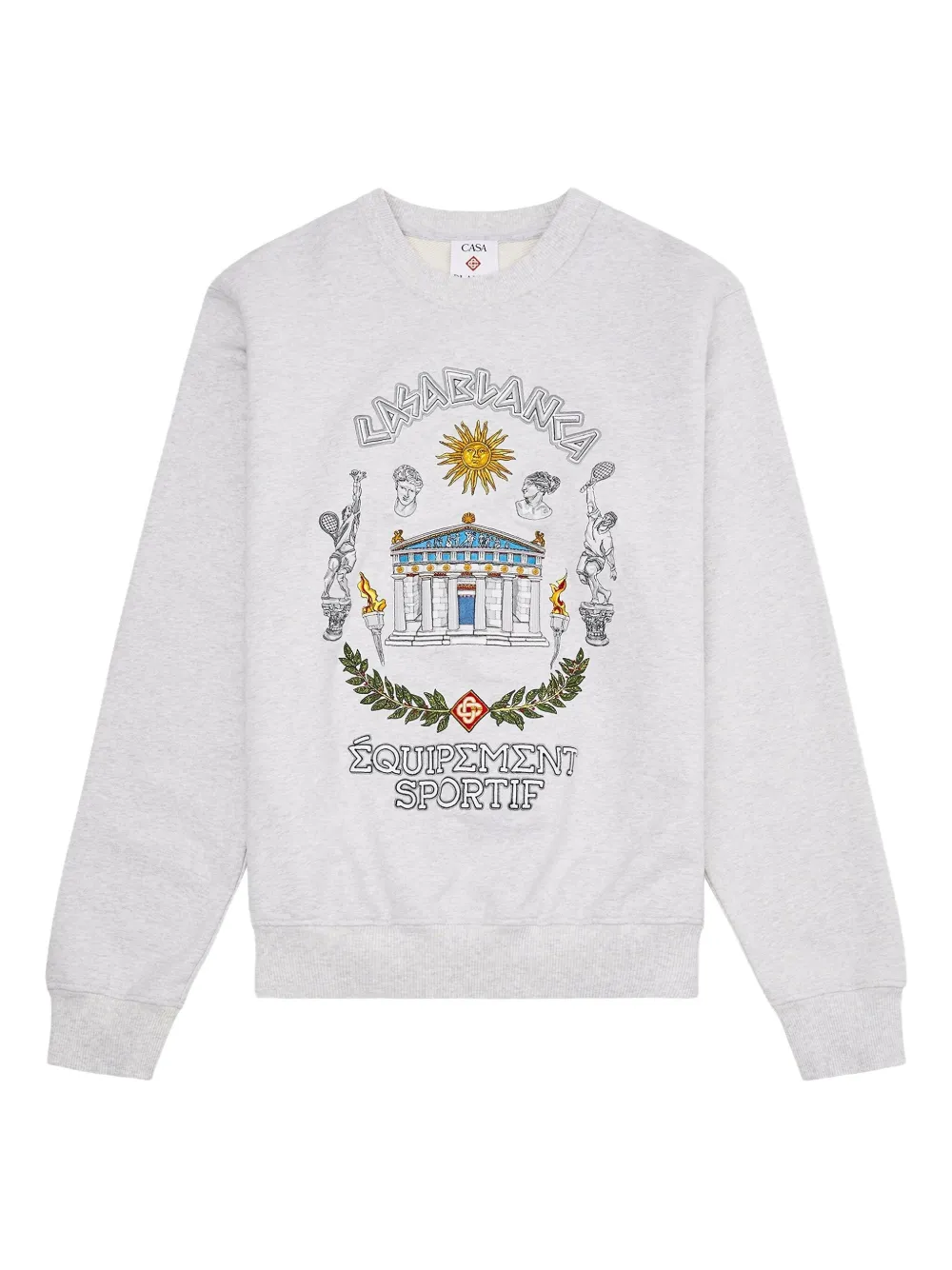 Casablanca Le Temple du Sport embroidered sweatshirt | White | Image 1
