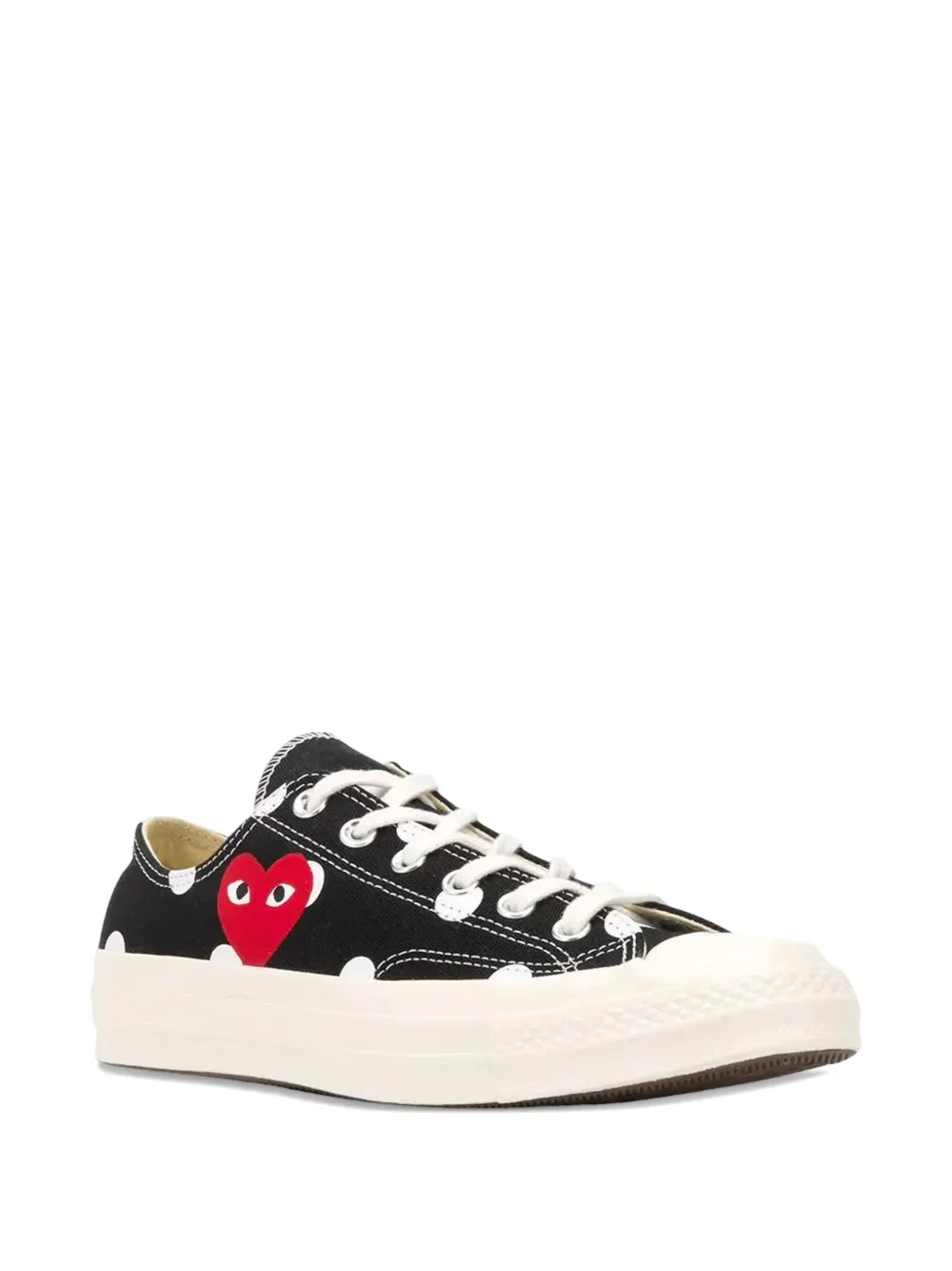 Comme Des Garçons Play Sneakers met stippen en hart Zwart